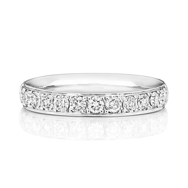 18K White Gold 0.48ct Diamond Set Half Eternity Ring