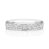 18ct White Gold 0.57ct Diamond Set Half Eternity Ring