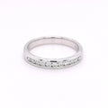 9ct White Gold 0.25ct Diamond Set Half Eternity Ring