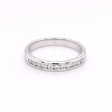 9ct White Gold 0.25ct Diamond Set Half Eternity Ring