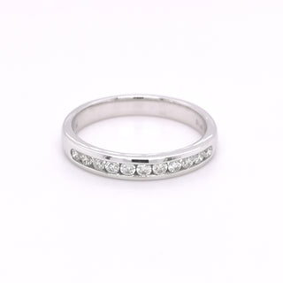 9ct White Gold 0.25ct Diamond Set Half Eternity Ring