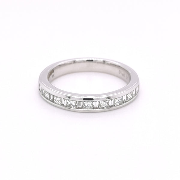 9K White Gold 0.50ct Diamond Ring Half Eternity Ring