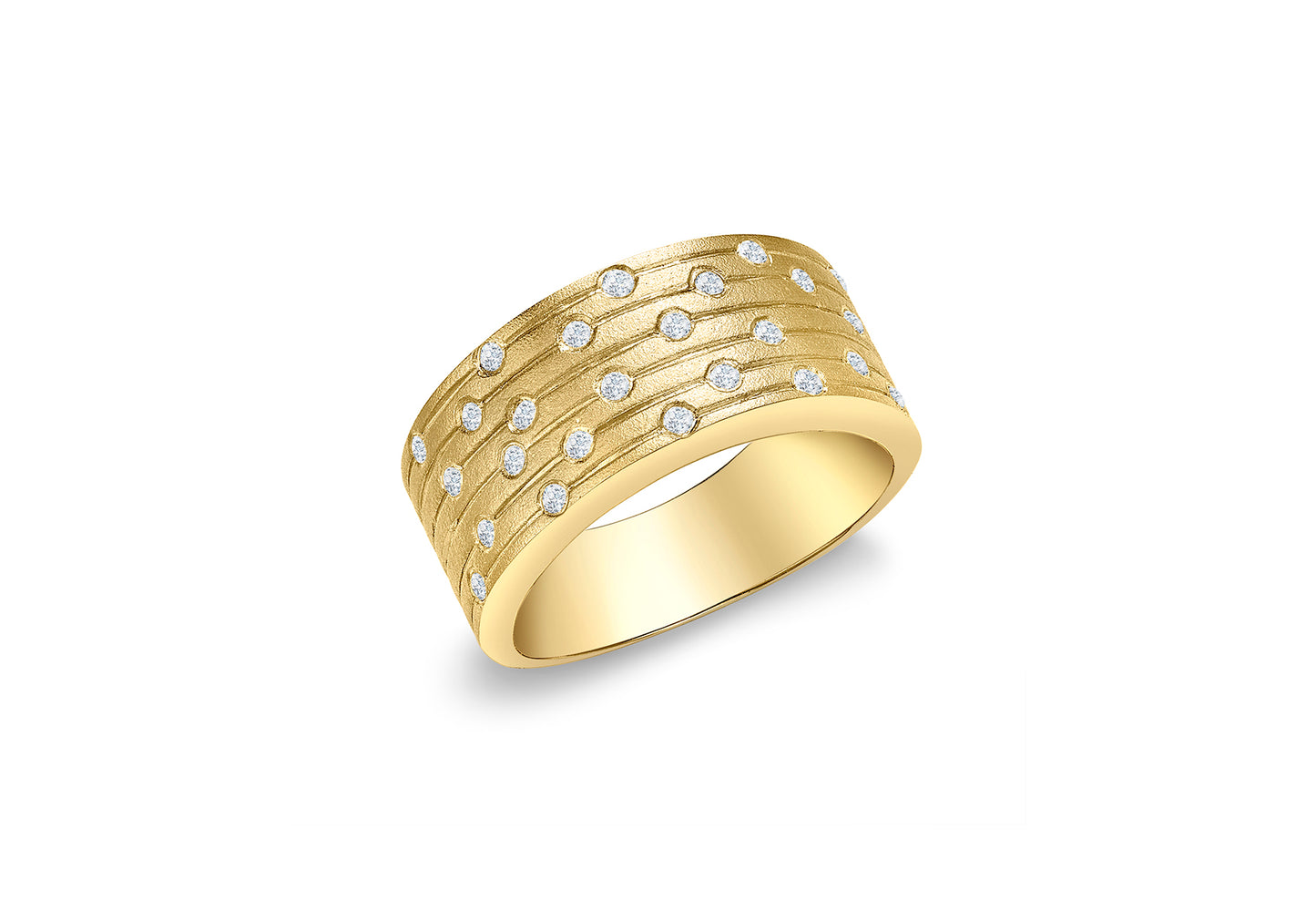 9ct Yellow Gold Diamond set Dress Ring
