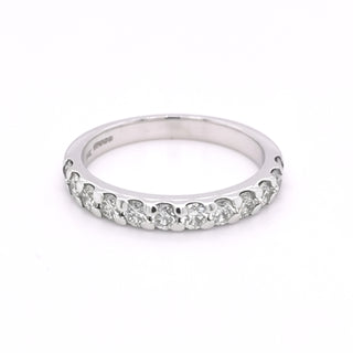 18ct White Gold 0.84ct Diamond Set Half Eternity Ring