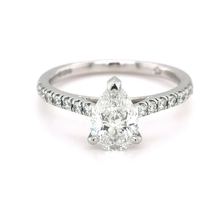 Platinum 1.20ct Pear Diamond Solitaire Ring