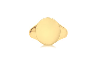 9ct Yellow Gold Plain 10 x 12 Signet Ring