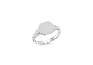 Silver Octagon Signet Ring