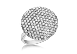 Sterling Silver Cubic Zirconia Shield Ring