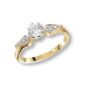 9ct Yellow Gold CZ Ring