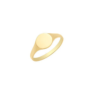 9ct Yellow Gold Babies Round Signet Ring