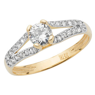 9ct Yellow Gold CZ Ring