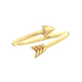 Sterling Silver Plated Gold Arrow Ring