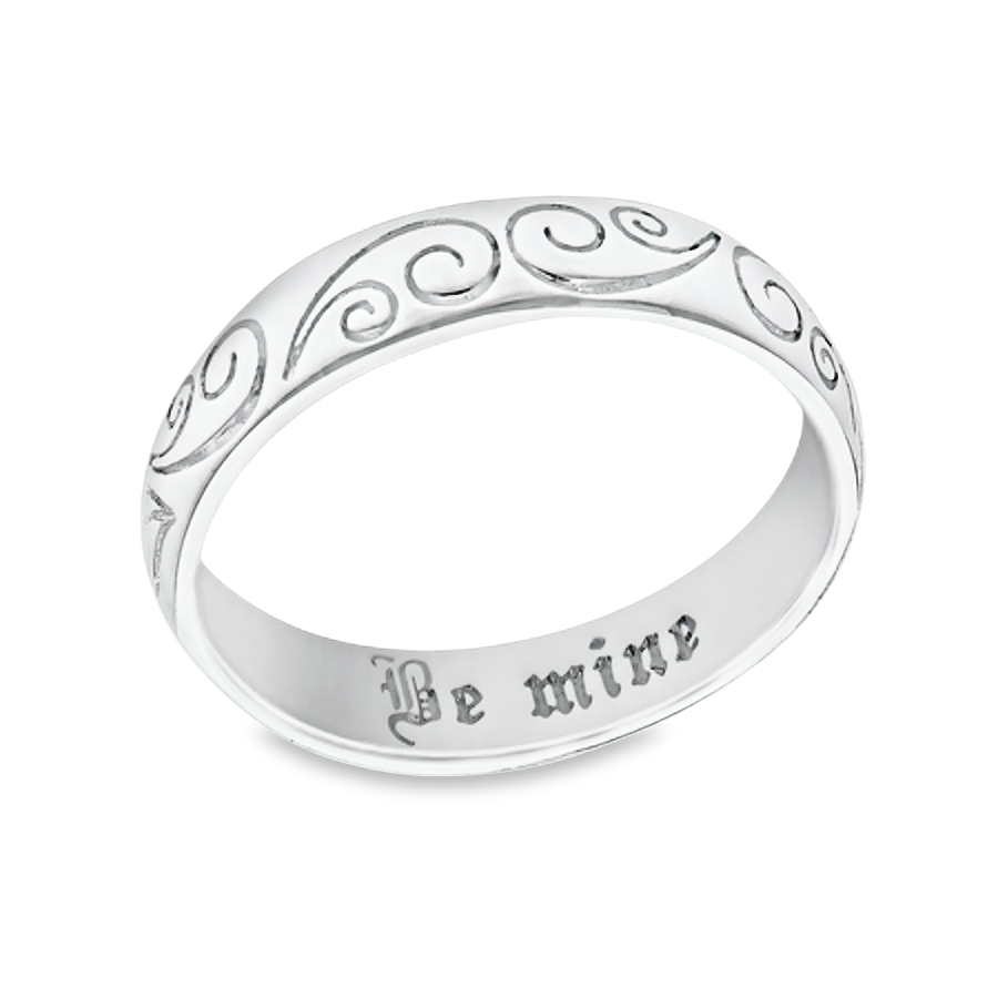 Sterling Silver 'Be Mine' Posy Ring