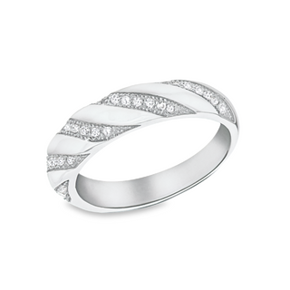 Sterling Silver CZ Twist Band