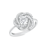 Sterling Silver CZ Knot Ring
