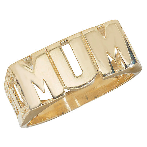 9ct Yellow Gold Curb Side Mum Ring