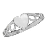 Sterling Silver Babies Heart Ring