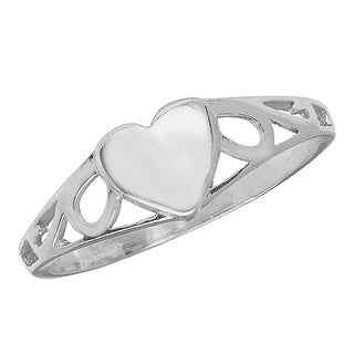 Sterling Silver Babies Heart Ring