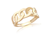9K Yellow Gold Curb Design Ring