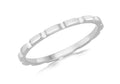 9ct White Gold Brick Stacking Ring