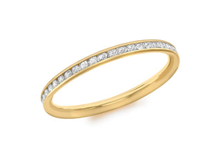 9ct Yellow Gold CZ Eternity Ring