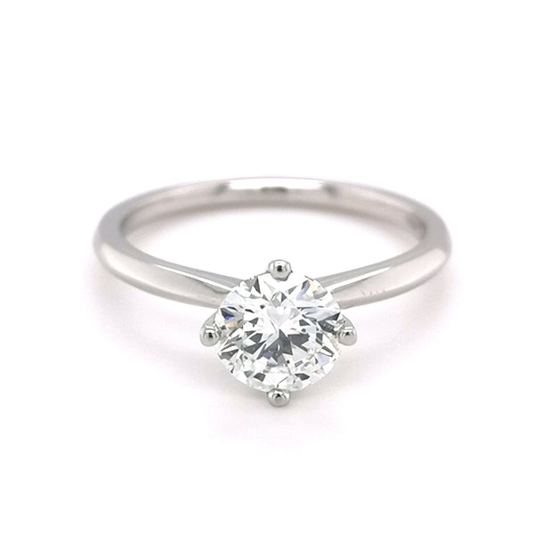 Platinum 1.01ct Round Brilliant Cut Diamond Ring