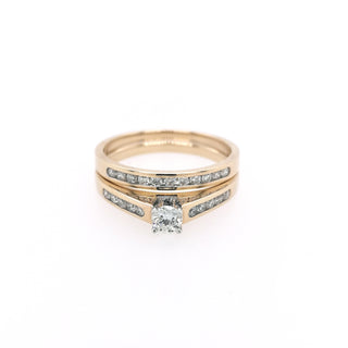 9ct Yellow Gold 0.50ct Diamond Bridal Set