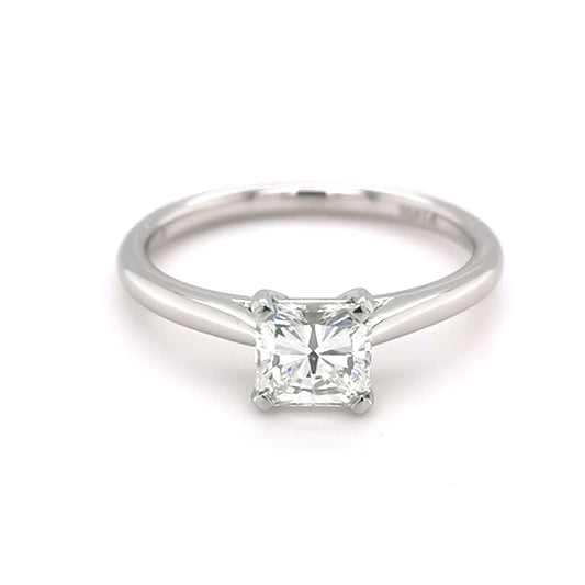 Platinum 0.75ct Radiant Cut Diamond Ring