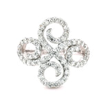 9K White Gold 1ct Diamond Statement Ring