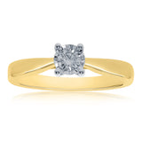 9ct Yellow Gold Diamond Ring