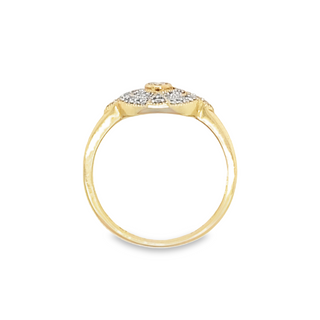 9ct Yellow Gold Vintage Diamond Cluster Ring