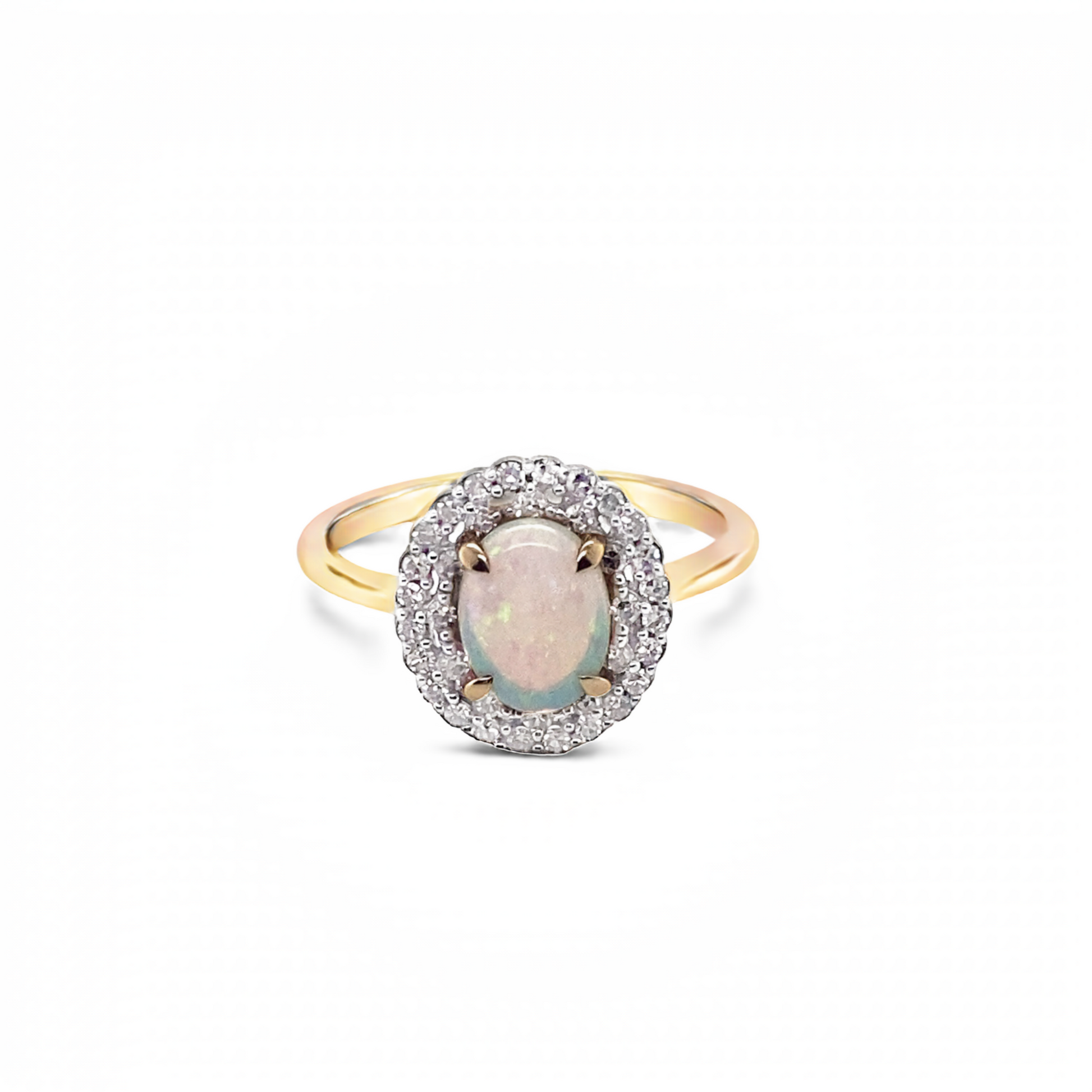 Oval opal 2025 halo ring