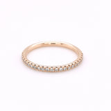 18ct Rose Gold 0.16ct Diamond Set Half Eternity Ring