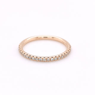 18ct Rose Gold 0.16ct Diamond Set Half Eternity Ring