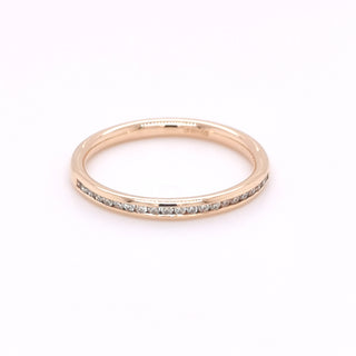 18ct Rose Gold 0.14ct Diamond Set Half Eternity Ring