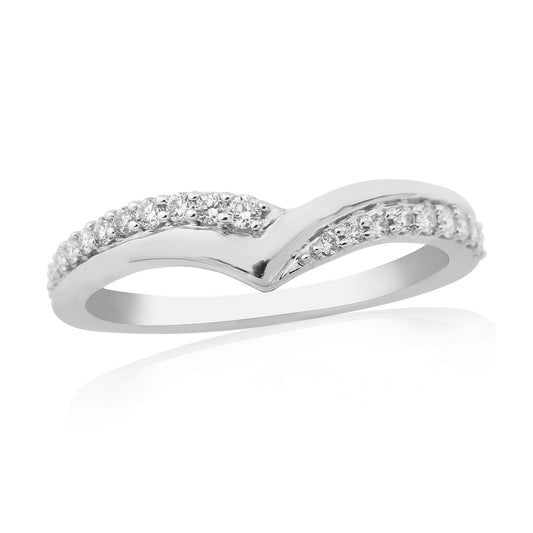 Platinum Diamond Wishbone Ring