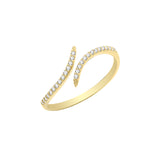 9ct Yellow Gold CZ Wrap Ring