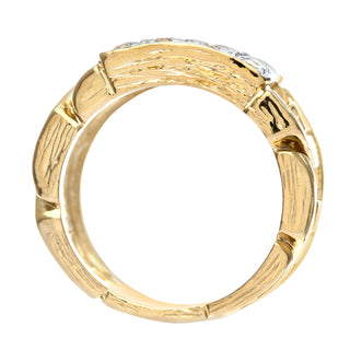 9ct Yellow Gold Mens CZ Ring