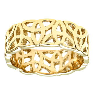 9K Yellow Gold Mens Knotwork Ring