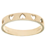 9ct Yellow Gold Cut Out Heart Ring