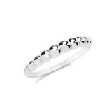 9ct White Gold Graduating Bobble Ring
