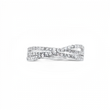 9ct White Gold 3 Row Diamond Ring