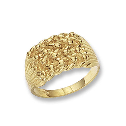 9ct Yellow Gold Mens Heavy Keeper Ring