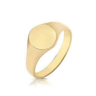 9ct Yellow Gold Light Weight Oval Signet Ring