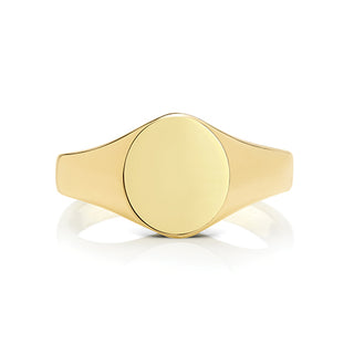 9ct Yellow Gold Light Weight Oval Signet Ring