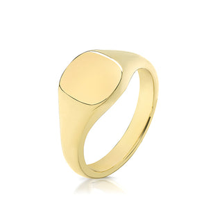 9ct Yellow Gold Heavy 9 x 8 Square Signet Ring
