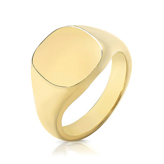 9ct Yellow Gold Heavy 14 x 13 Signet Ring