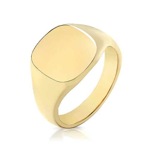 9K Yellow Gold Medium Square Signet Ring