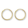 9ct Yellow Gold 14mm Sleepers