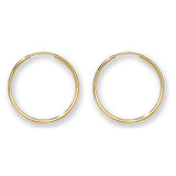 9ct Yellow Gold 18mm Sleepers